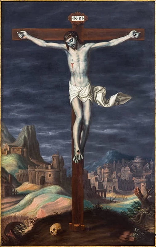 Cristo crocifisso in paesaggio - Museo de Bellas Artes de Granada